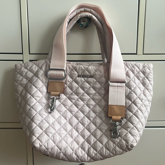 NEW MZ Wallace Quilted Crossbody Bag in Light Cream